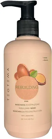 TEOTEMA, Mascarilla para Cabello Seco y Dañado - Tratamiento Hidratante Reparadora, rico en Keratina Hidrolizada, Vegano Libre de Sulfatos y Parabenos  