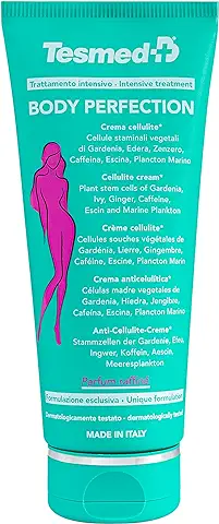 Tesmed Body Perfection Crema Corporal y Anticelulítica, Hidratante, Reafirmante, Estimula la Circulación - Ligero Efecto Refrescante, Excelente Fragancia - para Piel de Naranja y Piernas Pesadas  