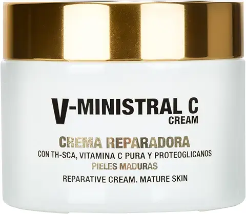 Thader Th Pharma V-Ministral C Crema Reparadora Facial con Vitamina C y Proteoglicanos, 50 ml  