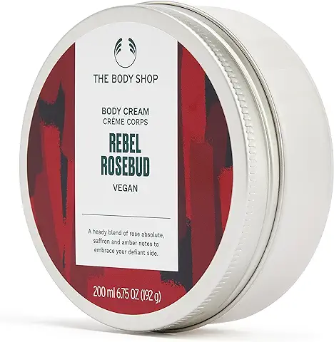 The Body Shop Rebel Rosebud Crema Corporal Vegana Bálsamo Nutritivo para todo tipo de Pieles, Antiadherente, Hidratante, 96% Ingredientes Naturales, Manteca de Karité, Aroma a Rosa, 200 ml  