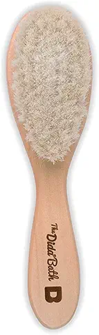 The Dida World Bath Tête - Cepillo Infantil de Madera y Cerdas de pelo de Cabra, Color Marrón  