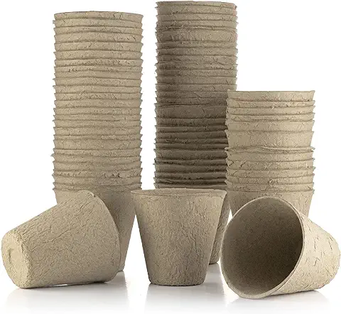 The Little Chiltern Co Macetas Biodegradables sin Turba para Semillas, Plantas, Plántulas, Macetas de Cultivo de Semillas para Interiores y Exteriores, Productos Ecológicos, Paquete de 70 Unidades  