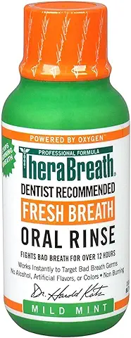 TheraBreath, Enjuague Bucal con Aliento Fresco, Sabor Suave a Menta, 3 fl oz (88.7 ml)  