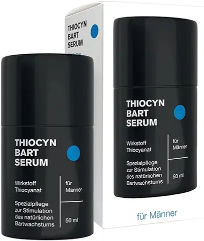Thiocyn Suero Para Barba - Estimulación Natural Del Crecimiento De La Barba - Con Efecto Triple Para Una Barba Bien Cuidada Y Fuerte - Sin Efectos Secundarios - Made In Alemania - 50ml  