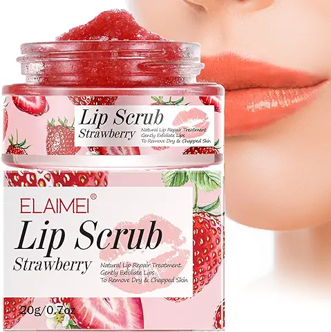Thnkstaps Lip Exfoliante para Labios Exfoliantes e Hidratantes para Labios Exfoliante Labial Humectante Labio Exfoliante Tratamiento Elimina Eficazmente la Piel Muerta y Repara los Labios, 20g  