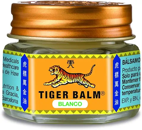 TIGER BALM BLANCO - Bálsamo de Tigre Efecto Frío - Producto para Masaje a Base de Mezclas de Ingredientes Herbales - para Uso Externo - 19g  