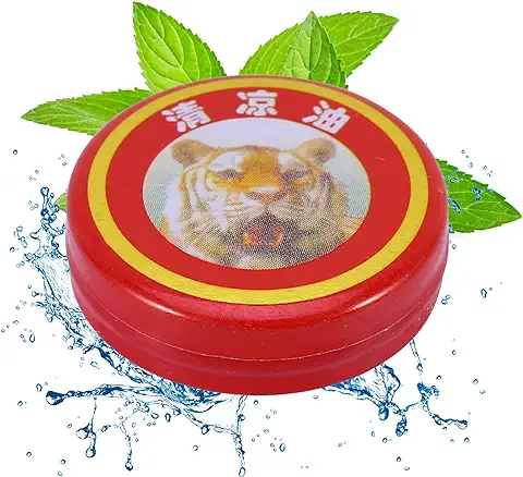 Tiger Essential Balm Ungüento Refrescante rojo Dolor de Cabeza Mareos Fríos Bálsamo de Aceite Refrescante,picaduras de Insectos, Mareos (1 Pieza)  