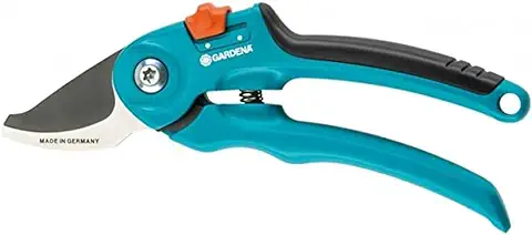 Tijeras de Jardín B/S de Gardena: Tijeras para Flores, Tallos y Brotes Jóvenes, Cuchilla Inferior de Acero Inoxidable, Ergonómicas, Mango Reforzado con Fibra de Vidrio (8854-20)  