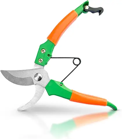 Tijeras de Podar para Jardinería Profesionales de 19cm, Ergonómicas y con Cuchilla Afilada | Herramienta de Corte para Jardín  