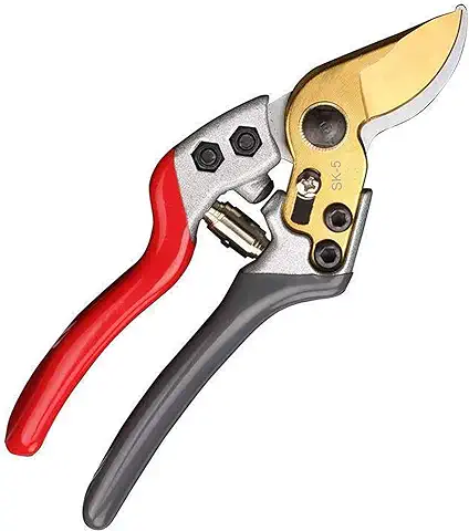 Tijeras de Podar Profesionales, Tijera de Podar, Tijera Podar Pequeña para Jardinería, Forjada en Acero, Tijera de Jardin Ergonómicas y Ligeras  