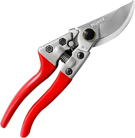 Tijeras de Podar, Sk5 de Acero Inoxidable Resistente, Herramienta Ergonómica de Jardinería, Fácil y sin Esfuerzo, Recubierto de Teflón, Ideal para Flores, Setos, Arbustos y Plantas.  