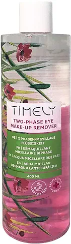 Timely - Desmaquillante de ojos Bifásico para Maquillaje Waterproof, 400 ml  