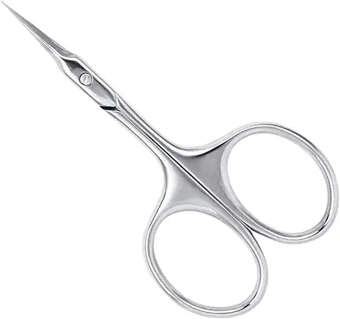 TingDongWei Tijeras para Cutículas Profesionales, Tijeras de Belleza en Acero Inoxidable para Cejas, Bigote, Nariz Vello, Alicate para Cutículas para la Piel Muerta y la Cutícula  