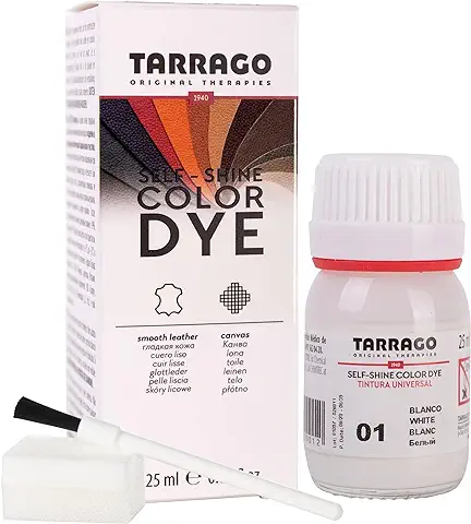 Tinte para Zapatos y Bolsos de Cuero y Textil con Esponja y Brocha | Cubre Rozaduras y Desgastes del Calzado | Gama de 90 Colores  