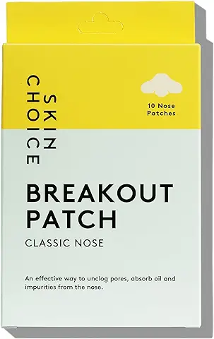 Tiras de Poros Nasales de SKINCHOICE - Parche Nasal Hidrocoloide de Limpieza Profunda para Destapar y Reducir los Poros, Absorbente Aceite, Negros y Acné, Vegano (paquete de 10)  