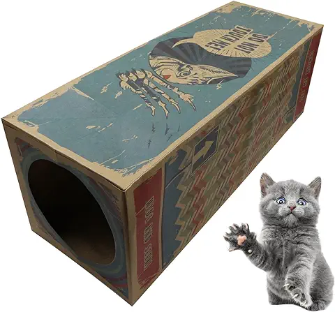 Túnel Gatos Juguete Plegable Papel - Estraza Reciclable, Plegable, para el Hogar, Exterior Mascotas, Túnel Gatos, Cachorros, Conejos, Perros Pequeños, Gatos Juguetes Tunel Tubo Plegable  