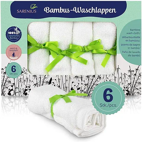 Toallitas de Bambú para Bebés Extra Suave - de Bambú Sustentable – Toallas Niños Biológico – 25 x 26 cm – Certificado OEKO TEX® - Ideal para la piel Sensible del Bebé  