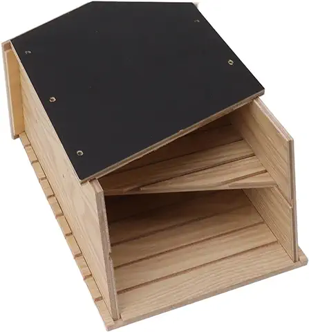 TOPINCN Casa para Murciélagos Hecha a Mano y Resistente a la Intemperie, Diseño de Doble Cámara con Amplio Espacio, Solución Ecológica para Jardín Al Aire Libre  
