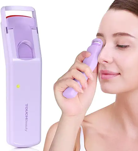 TOUCHBeauty Rizador de Pestañas Eléctrico con Calefacción,Maquillaje Rápido y Conveniente y Herramienta de Peinado de Pestañas de Belleza (Púrpura)  
