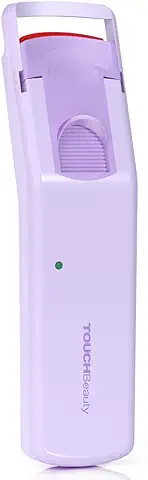 TOUCHBeauty Rizador de Pestañas Electrico, Rizador de Pestañas Termico con Almohadillas de Silicona, Calentamiento Rápido, Rizador de Pestañas Calentado para Mujeres, Rizado Natural Rápido, Violeta  