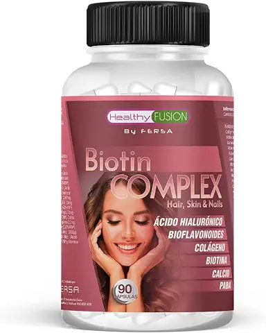 Tratamiento para el Cabello | Prevención Anticaída del Cabello | Refuerza y Activa el Crecimiento Natural del Cabello | Acción Hidratante de la piel | Fortalecedor de Uñas | Biotina y Colágeno | 90u  