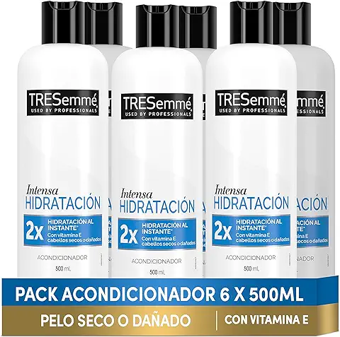 TRESemmé Acondicionador Intensa Hidratación para pelo seco o Dañado con Vitamina E, Nutre y Fortalece - Pack de 6 x 500ml, 1500 Mililitro, 6  