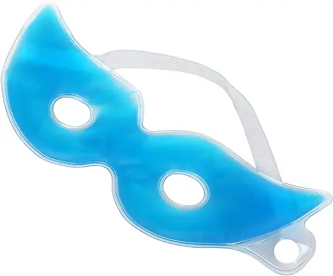 TRIXES Mascarilla de gel Relajante con Orificios para los Ojos- Alivio a la Tensión del Dolor de Cabeza en Frío y Caliente - Calmante para ojos Hinchados  