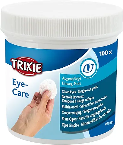TRIXIE 29391 Eye Care - Almohadillas para Cuidado de Ojos (100 Unidades)  
