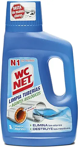 ¿Tuberías Lentas? Wc Net Limpia Tuberías con Agentes Biológicos es la Solución. Eficaz con Restos de Jabón y Grasas. 950 + 50 ml Gratis  