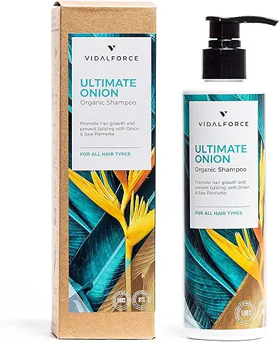 ULTIMATE ONION I Champu Cebolla con 22 Activos Naturales y Ecológicos - Cargados de Vitaminas para el Cabello Champu Anticaida Mujer/hombre I Crecimiento Cabello I Champu de Cebolla  