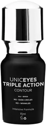 UNICSKIN - Crema Antiarrugas para el Contorno de los Ojos y Labios - Uniceyes Triple Action - 15 ml - Ayuda a Reducir Bolsas y Ojeras - Efecto Calmante - Acción Antiinflamatoria  