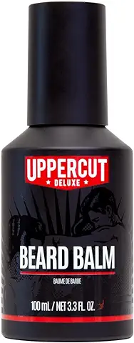 Uppercut Deluxe Bálsamo para Barba, Producto Ligero para Acondicionar y Controlar la Barba Mientras Domina los Pelos Rebeldes, con Vitaminas Adicionales, Producto para Barba de Hombre, 100ml