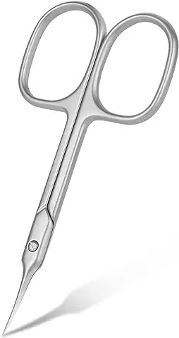 URAQT Tijeras Profesionales para Uñas, Tijera Uñas Curva Extra Afiladas, Acero Inoxidable Tijeras para Cutícula, Tijeras de Belleza para Cejas, Uñas, Vello Facial, Bigote, Nariz Vello  
