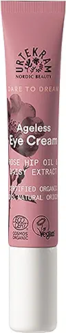 Urtekram Soft Wild Rose Ageless - Crema de ojos Antiedad con Aceite de rosa Mosqueta - Reduce Hinchazón y Líneas de Expresión - Natural, Orgánico y Vegano, 15ml  