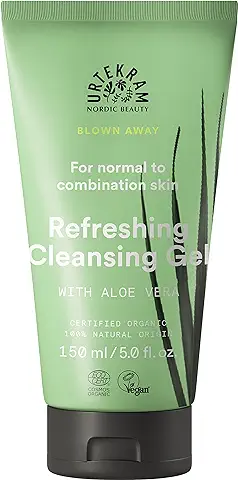 Urtekram Wild Lemongrass, Gel Limpiador Facial Hidratante Con Aloe Vera, Pieles Normales A Mixtas, Elimina Efectivamente Las Impurezas Y El Maquillaje, Cuidado De La Piel Vegano Y Orgánico 150ml  