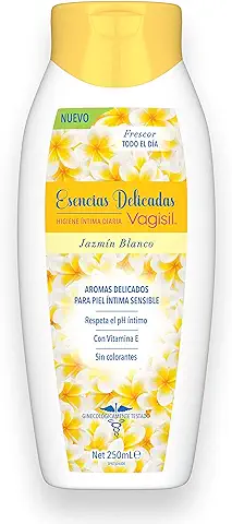 Vagisil Esencias Delicadas, Gel Para Higiene Íntima Diaria Mujer, Respeta El Ph De La Piel, Jazmin Blanco, 250 ml  