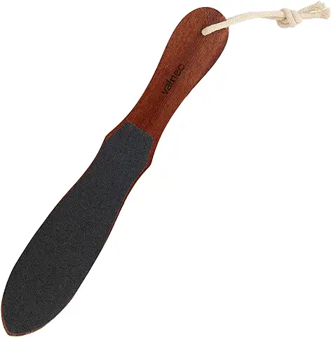 VALNEO Lima de pies para piel seca o Endurecida. Lima Gruesa y fina para Callos de Madera. Remo de Madera para Eliminar Callos de la mano y los Pies.  