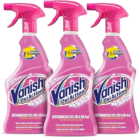 Vanish Oxi Action - Quitamanchas del día a día para Ropa, en Spray, sin Lejía - Pack de 3 x 750 m  