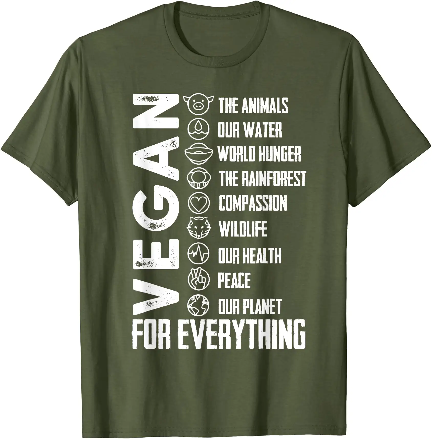 Vegan For Everything T Shirt Planet/Earth Day Tees