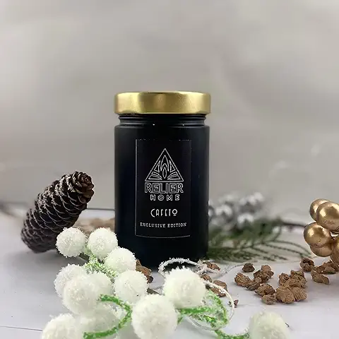 VELA AROMÁTICA CAFETO - Vela de Cera de Soja con Esencias Naturales (vainilla y Cafe) - Producto Ecológico y Vegano  