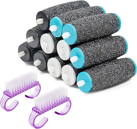 Venares 12 Piezas Lima Recambio Dr  Scholl Velvet Smooth, 3 Tipos de Rugosidad, Lima Electrica Pies, Set Pedicura Quita Dureza y Callos  
