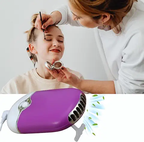 Ventilador de aire Acondicionado con mini Ventilador USB de 3 Colores para Extensión de Pestañas(Púrpura)  