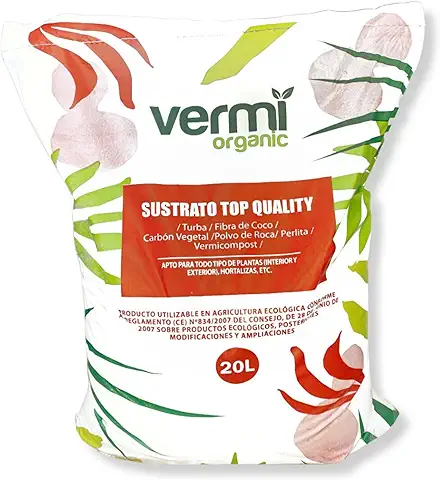 VERMIORGANIC | Sustrato Universal TopQuality, 20L (Categoría Extra) | Tierra para Plantas | Producto 100% Orgánico | Mejora el Crecimiento y la Resistencia de Las Plantas  