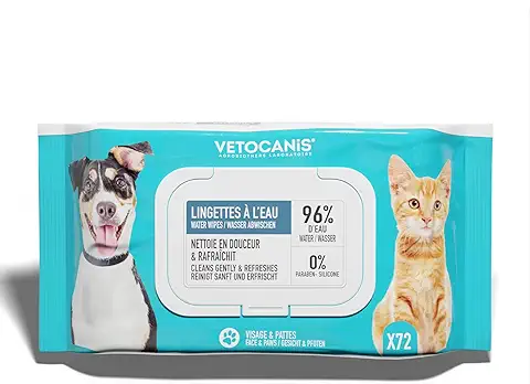 Vetocanis BIO000473 Toallitas Húmedas para Perro y Gato - 72 Unidades  