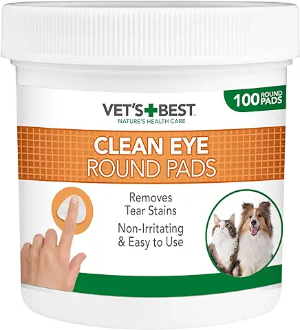 Vet's Best Almohadillas de Limpieza de Ojos Naturales para Perros 100 Unidades  
