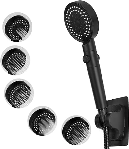 Vicloon Alcachofa Ducha Grande PresióN, 5 Modos BañO De Ahorro Agua Alcachofa De Ducha, Cabezal De Ducha Universal Alta PresióN, Con Rosca, FáCil De Instalar, De Ducha De Acero Inoxidable Ducha…  