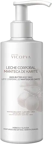 VICORVA LECHE CORPORAL Manteca de Karité y Urea | Sensación Ligera | Hidratación en Profundidad y con Rápida Absorción | Vegano – Ingredientes Naturales de Origen Vegetal | 500ml  