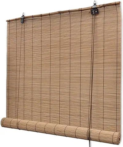 VidaXL Estor Ventana de Bambú Marrón 150x220 cm Persiana Enrollable Venecianas  