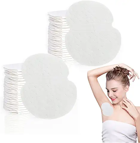 VIKSAUN 70 Piezas Almohadillas de Sudoración para Axilas Desechables Almohadillas para el Sudor de Axilas para Hombres y Mujeres Cómodas no Visibles puro del Color es Suave Absorbente (70 Piezas)  