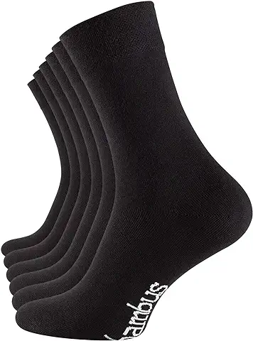 Vincent Creation® 6 o 9 Pares Calcetines de Bambú para Mujer y Hombre, Punta Remallada a Mano(sin Costuras), sin Caucho  